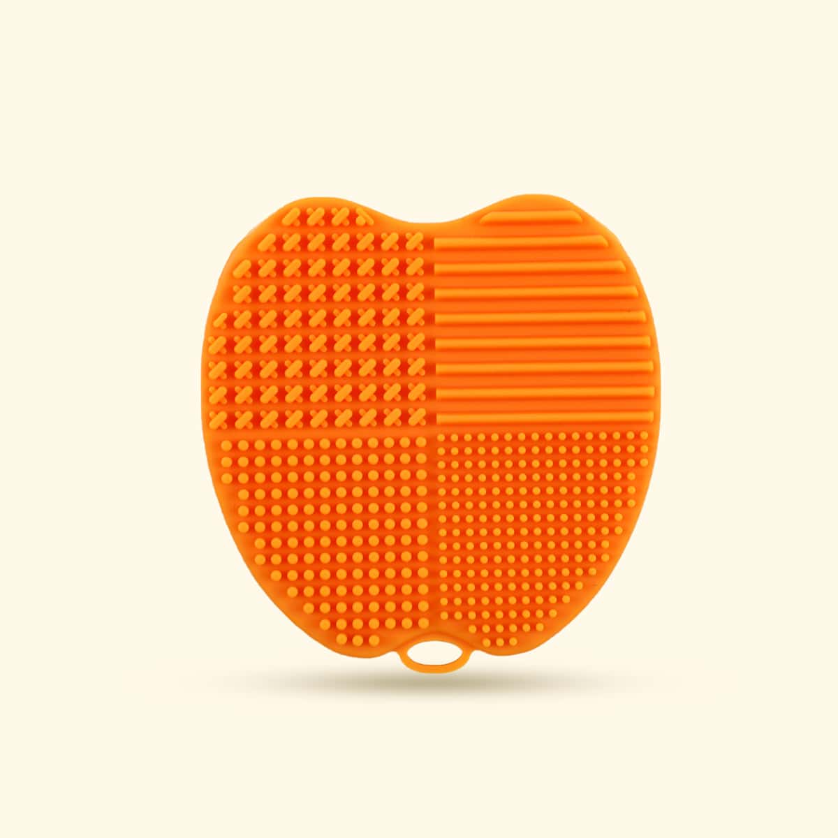 

1pc Plain Makeup Brush Cleaning Pad, Orange
