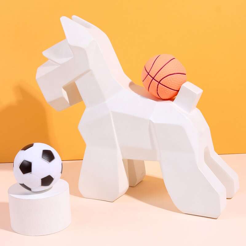 

2pcs Football & Basketball Design Dog Toy, Multicolor
