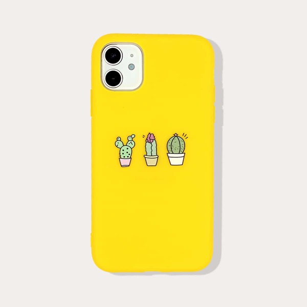 

Cactus Pattern iPhone Case, Yellow