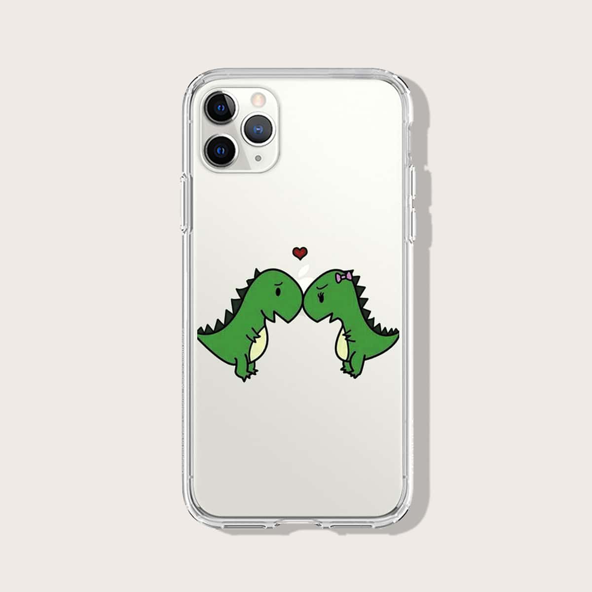 

Dinosaur Pattern iPhone Case, Clear