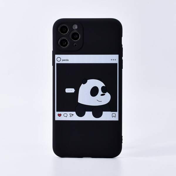 

Чехол для iPhone с рисунком панды, Чёрный