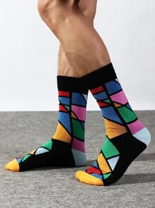 男士拼色襪子 - 彩色 - 查看 4