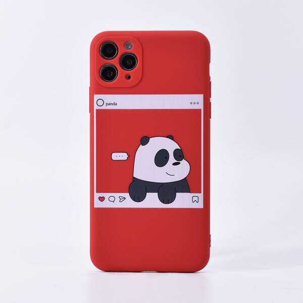 

Чехол для iPhone с рисунком панды, Красный