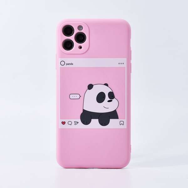 

Чехол для iPhone с рисунком панды, Розовые