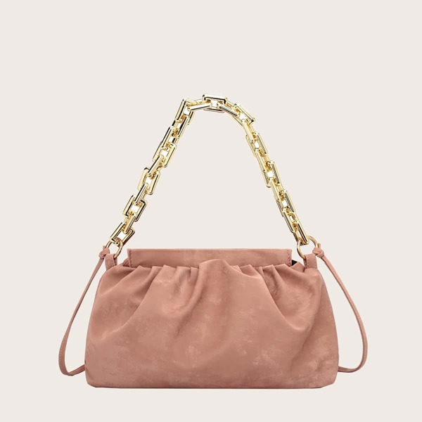 

Minimalist Ruched Bag, Apricot