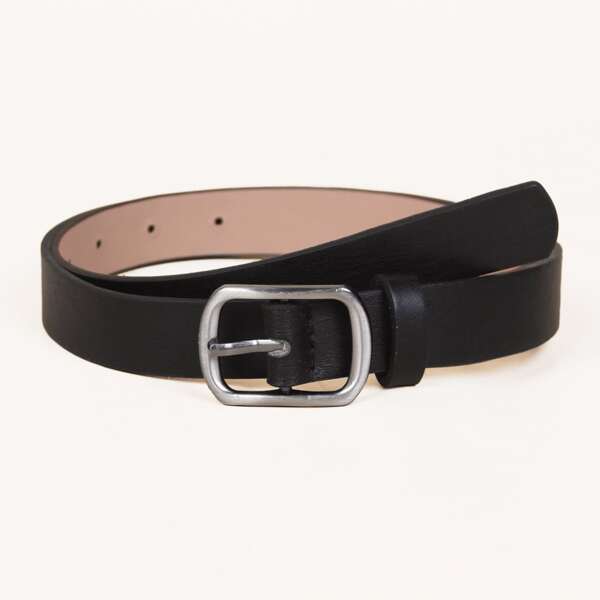 

Kids Metal Buckle Belt, Black