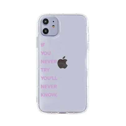 Slogan Graphic Clear Case Compatible With iPhone