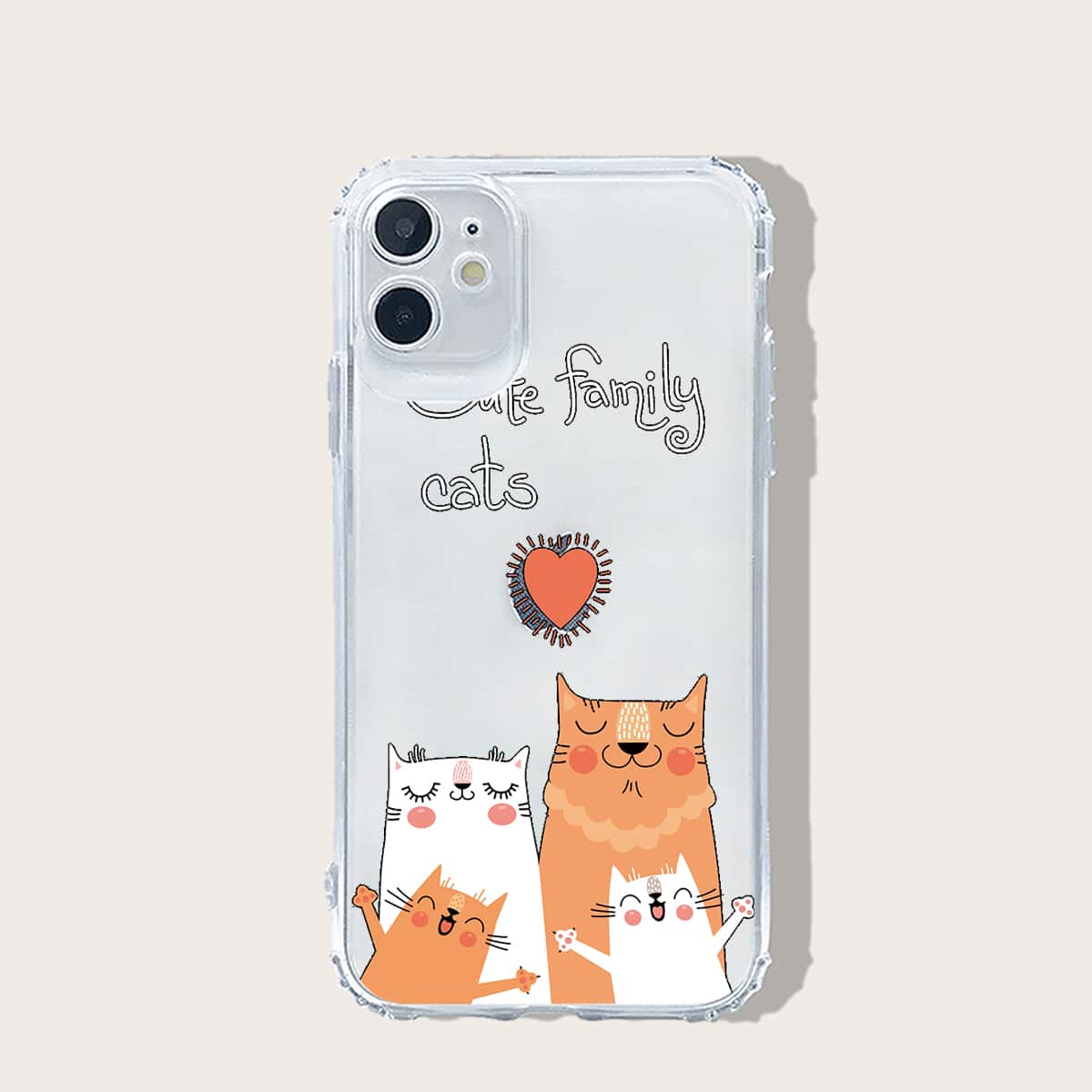 

Cat Family Clear iPhone Case, Multicolor