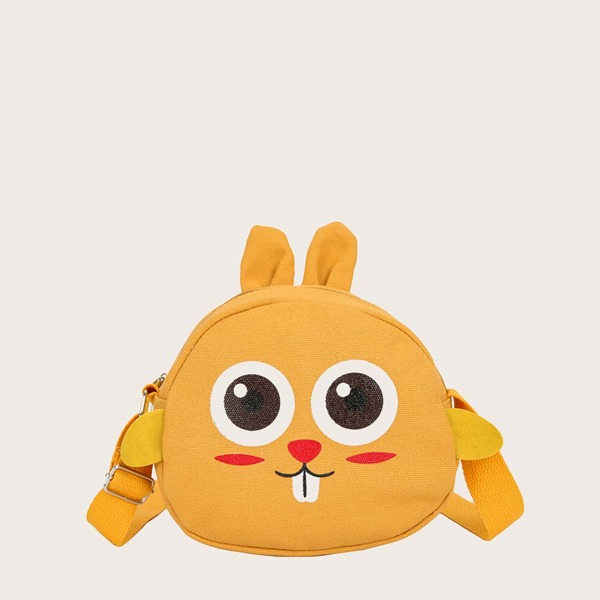 

Girls Cartoon Design Crossbody Bag, Yellow