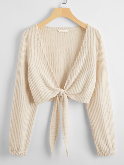 Solid Knot Front Cardigan