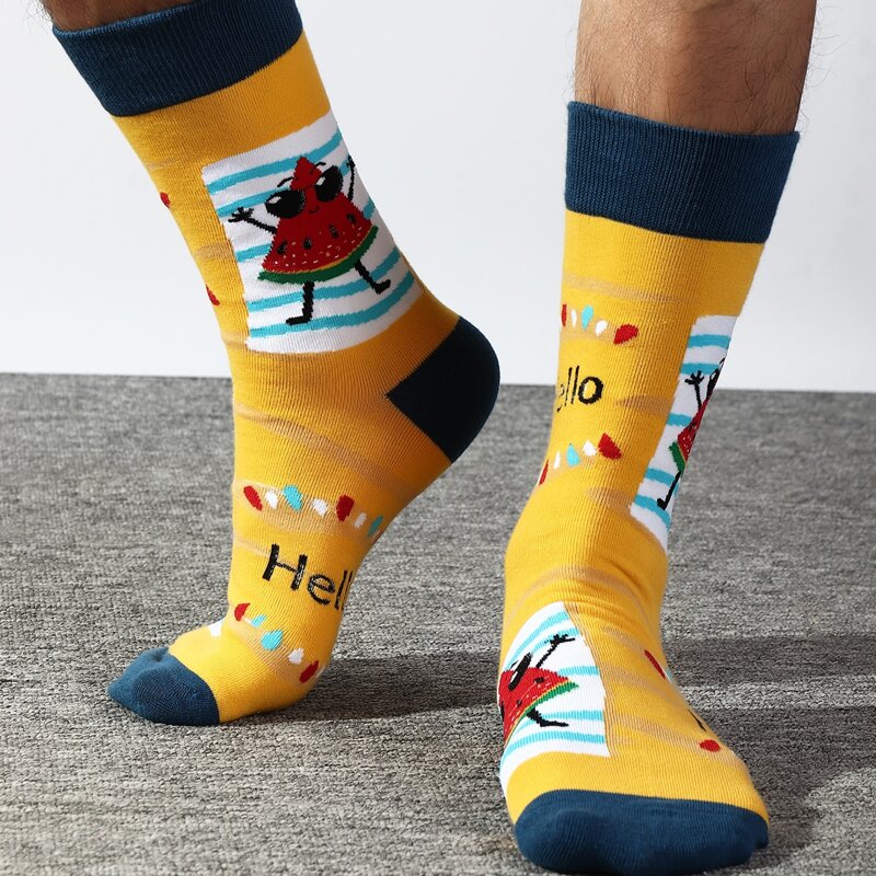 

Guys Cartoon Graphic Socks, Multicolor