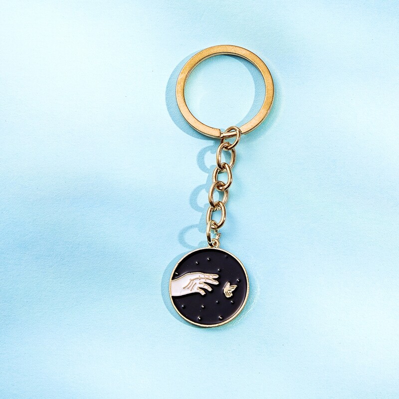 

Geo Charm Keychain, Black