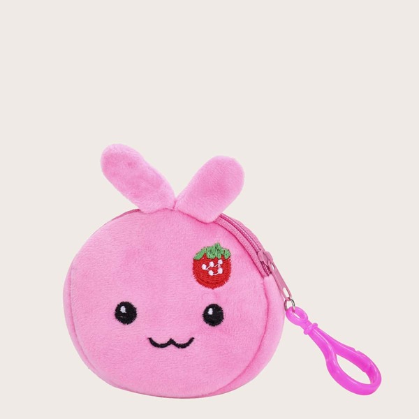 

Girls Cartoon Rabbit Design Purse, Pink