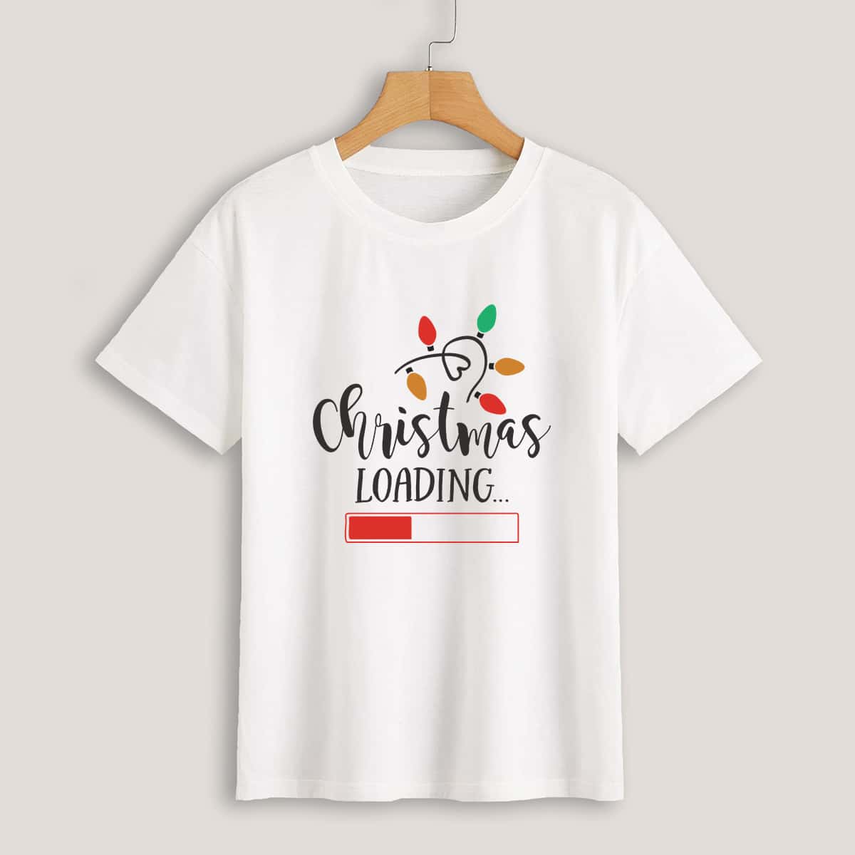 

Christmas Letter Graphic Tee, White