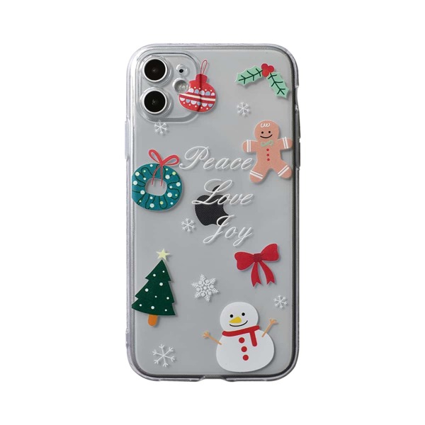 

Christmas Snowman Clear iPhone Case, Multicolor
