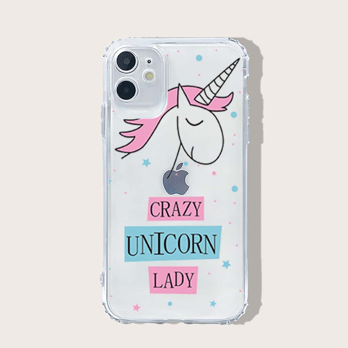 

Unicorn Clear iPhone Case, Multicolor
