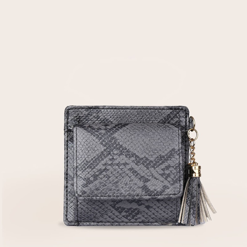 

Snakeskin Tassel Purse, Multicolor