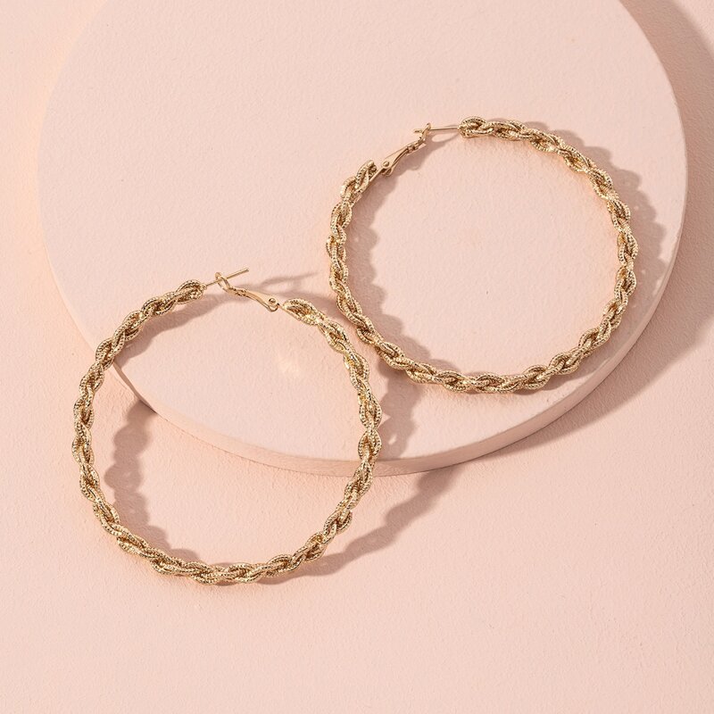 

Metal Hoop Earrings, Gold