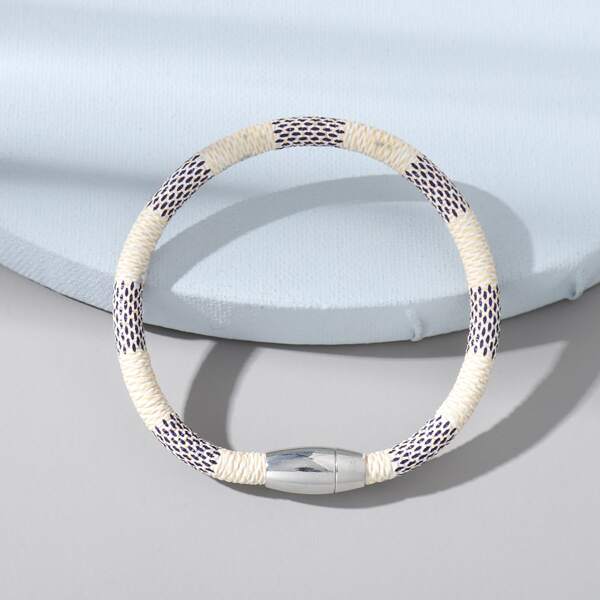 

Snakeskin Pattern Bracelet, White