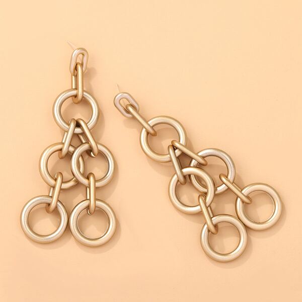 

Chain Drop Earrings, Gold