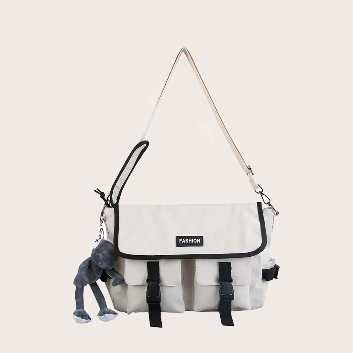 

Guys Release Buckle Front Crossbody Bag, White