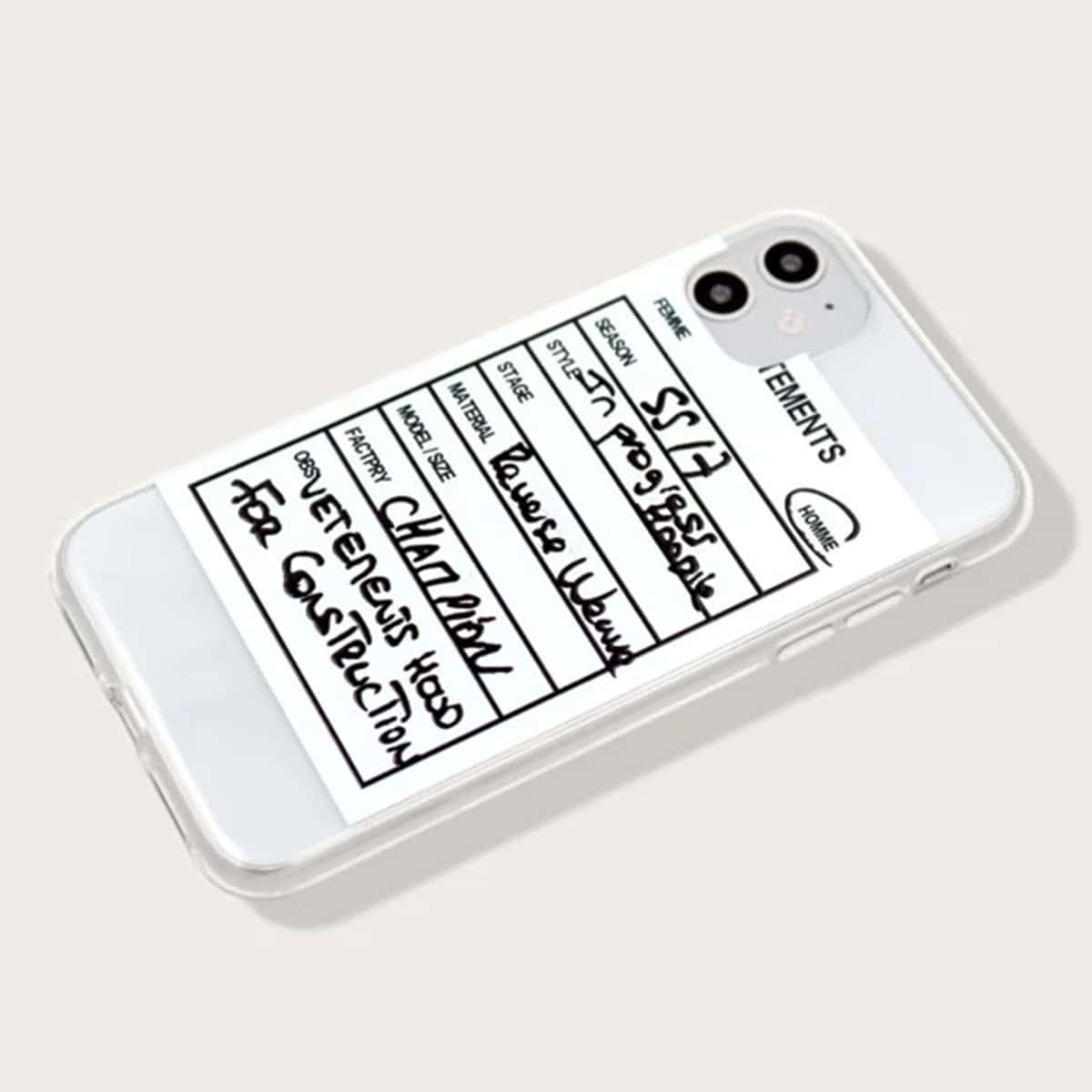 

Letter Graphic iPhone Case, Black and white