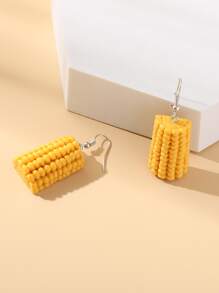 Corn Drop Earrings - Yellow - View 2