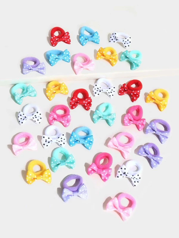 30 Pieces Bebe Elastique A Cheveux Avec Nœud Papillon Mode En Ligne Shein France
