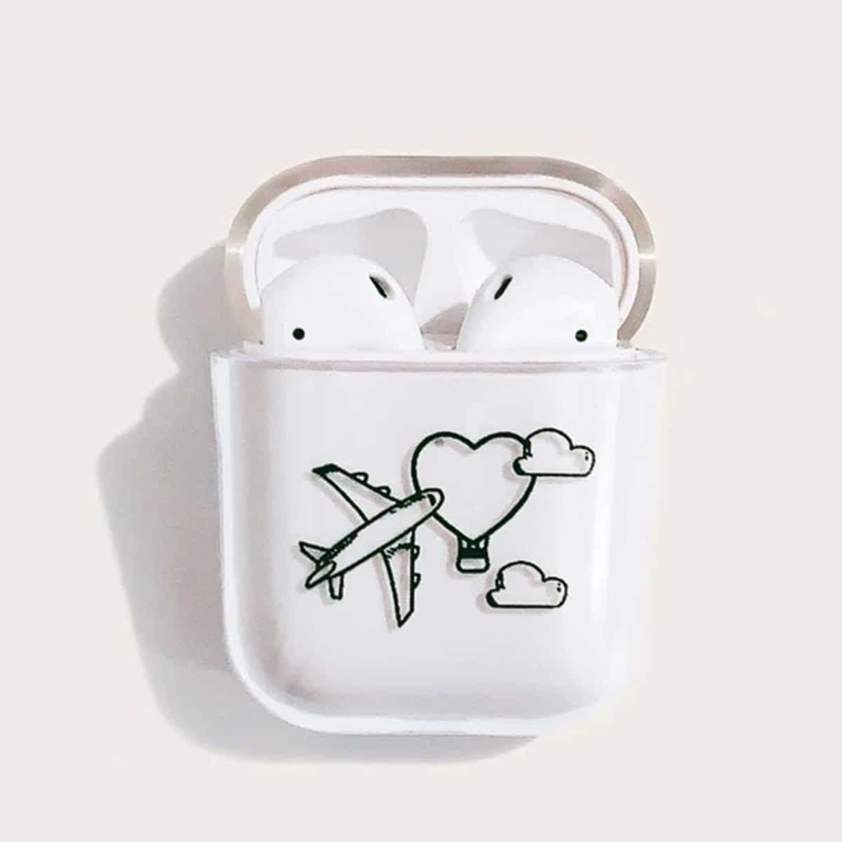 

Airplane Print AirPods Case, Clear