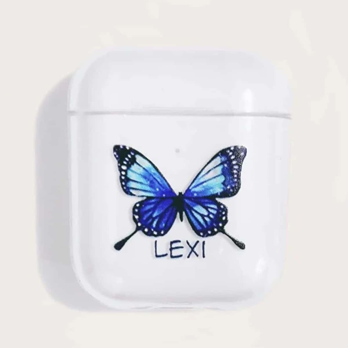 

Butterfly Print AirPods Case, Clear