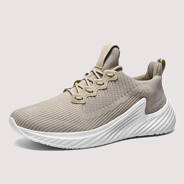 

Men Lace-up Front Wide Fit Sneakers, Khaki