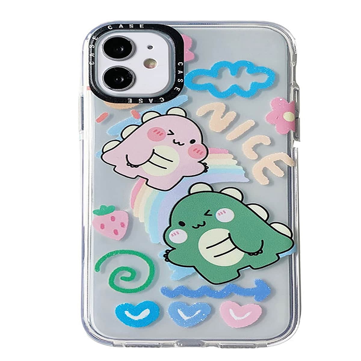 

Cartoon Dinosaur Print iPhone Case, Multicolor