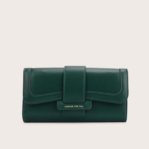 

Letter Graphic Fold Over Purse, Green