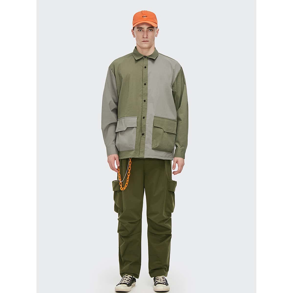 

Guys Two Tone Flap Pocket Shirt, Green