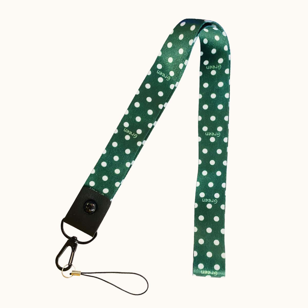 

Polka Dot Phone Lanyard, Green