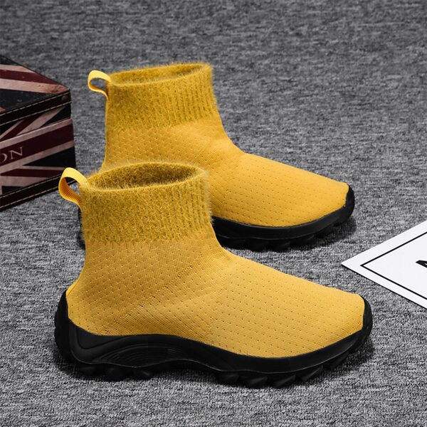 

High Top Slip On Sneakers, Yellow