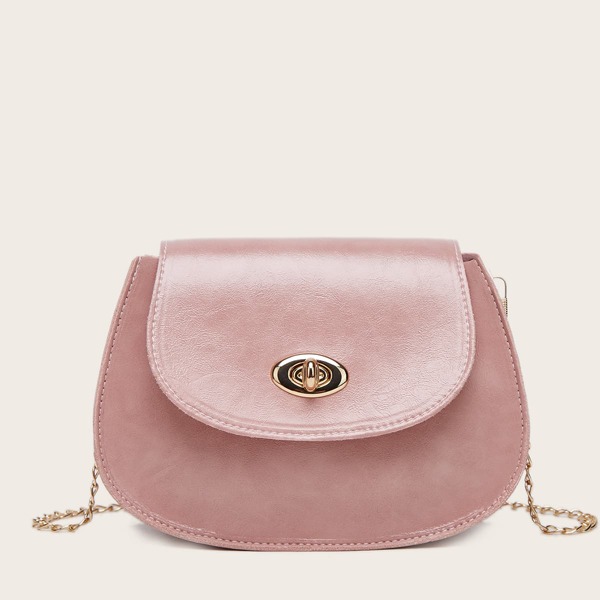 

Turn-Lock Saddle Bag, Pink