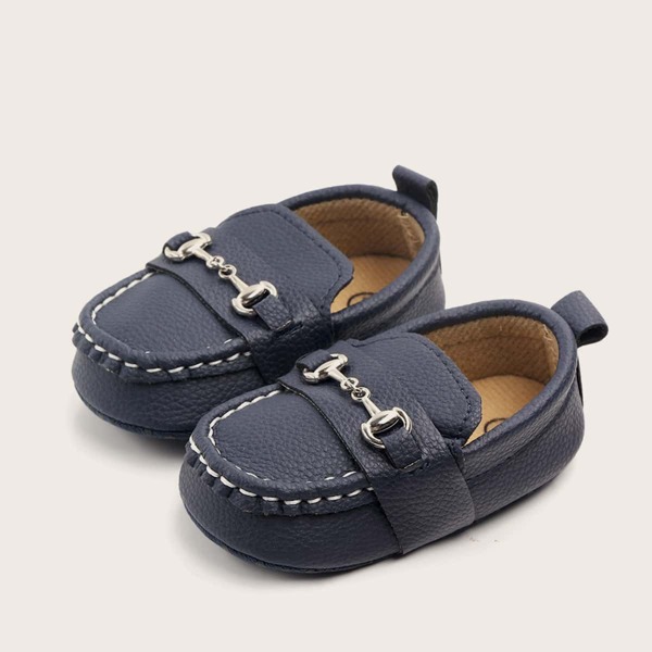 

Baby Boy Snaffle Decor Loafers, Blue