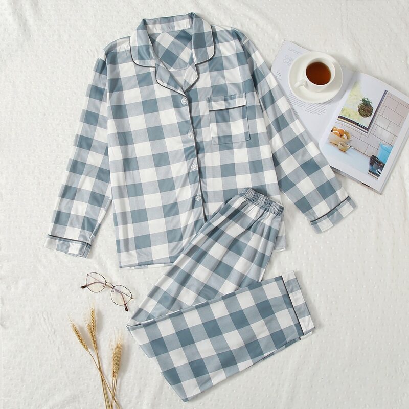 

Plaid Print PJ Set, Multicolor
