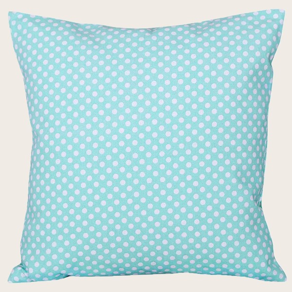 

Polka Dot Pattern Cushion Cover Without Filler, Mint blue