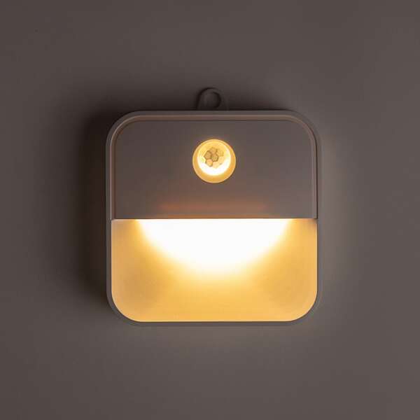 

1pc Square Sensor Wall Lamp, Yellow
