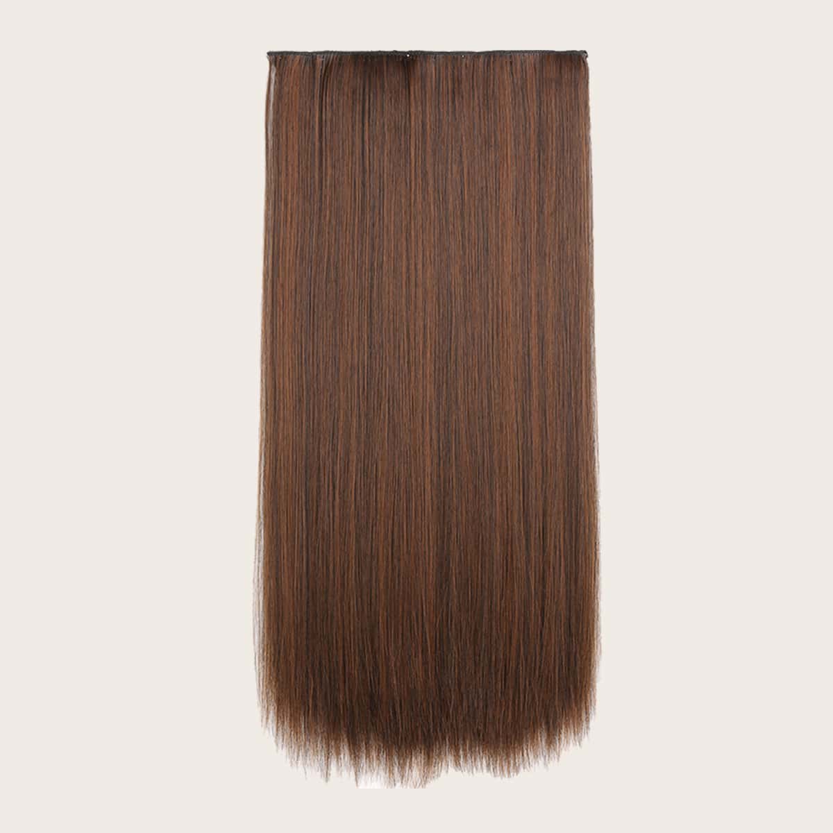 

5pcs Clip In Straight Hairpiece, Brown