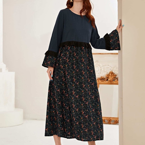 

Contrast Schiffy Ditsy Floral Smock Dress, Multicolor