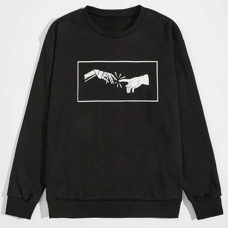 

Guys Gesture Graphic Sweatshirt, Black