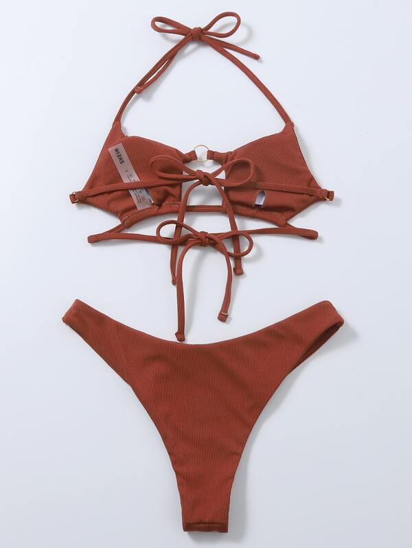 cut out halter bikini