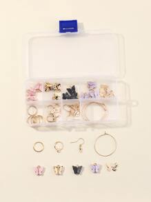 NAIZHU 42入組蝴蝶裝飾DIY首飾套裝