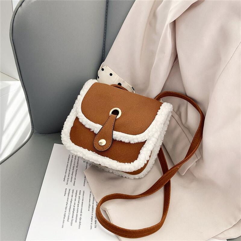

Teddy Trim Crossbody Bag, Brown