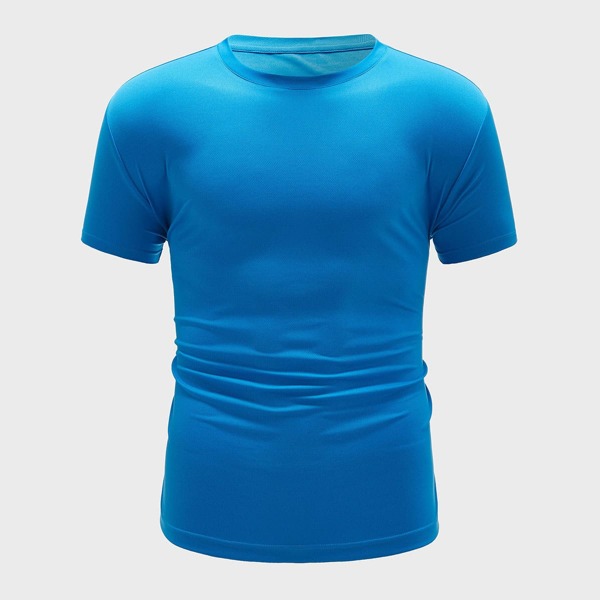 

Men Round Neck Sports T-Shirt, Blue