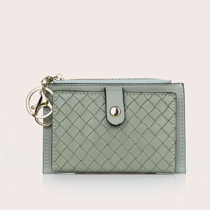 

Woven Pattern Wallet, Green