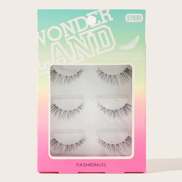 

3pairs False Eyelashes, Black